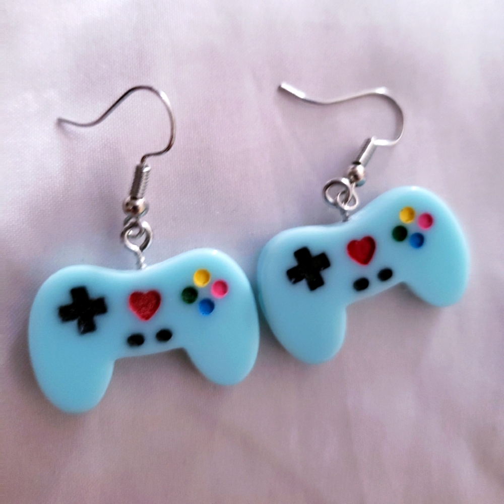 Retro gamer earrings